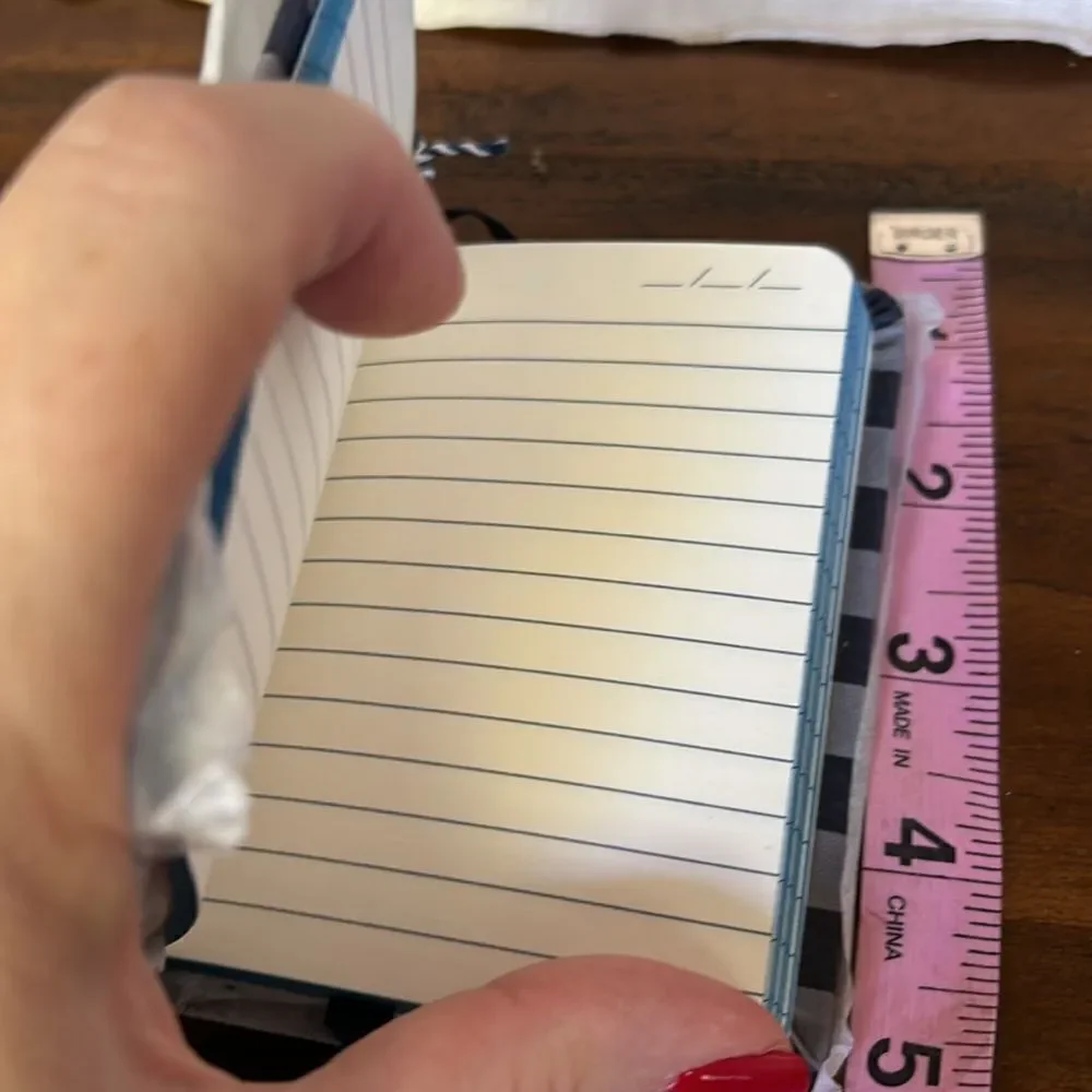 Draper James Mini Notebook NWT In Gingham Cor and 3 stickers